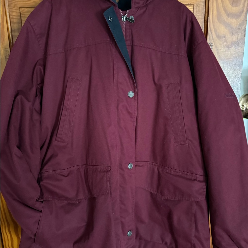 Pacific Trail Women’s Size XL Maroon Jacket w/Multiple Pockets + Detachable Hood